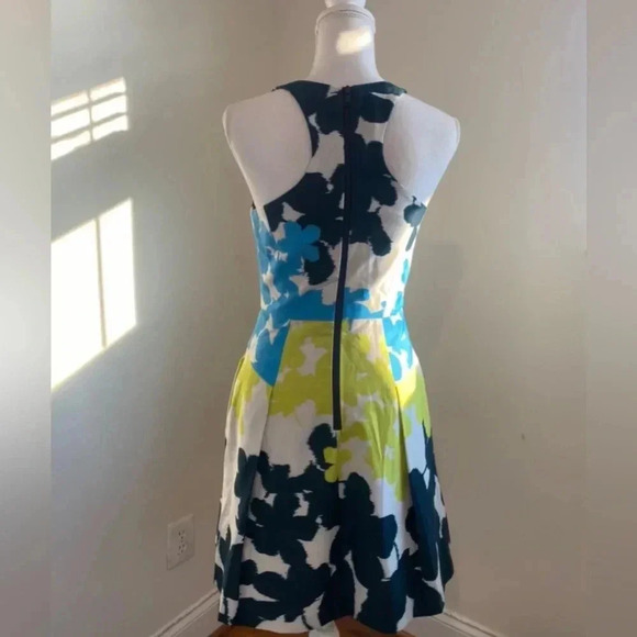 MILLY  A-Line Mini Dress Blue Green Size 4 - Picture 7 of 10